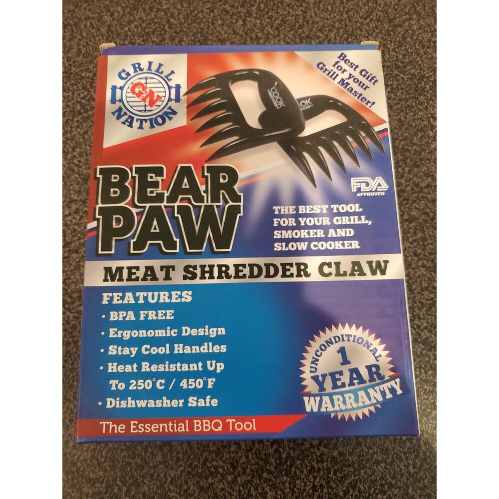 1 Set of 2 Bear Paw Meat Shredder Claws Stay Cool Handles New in Box